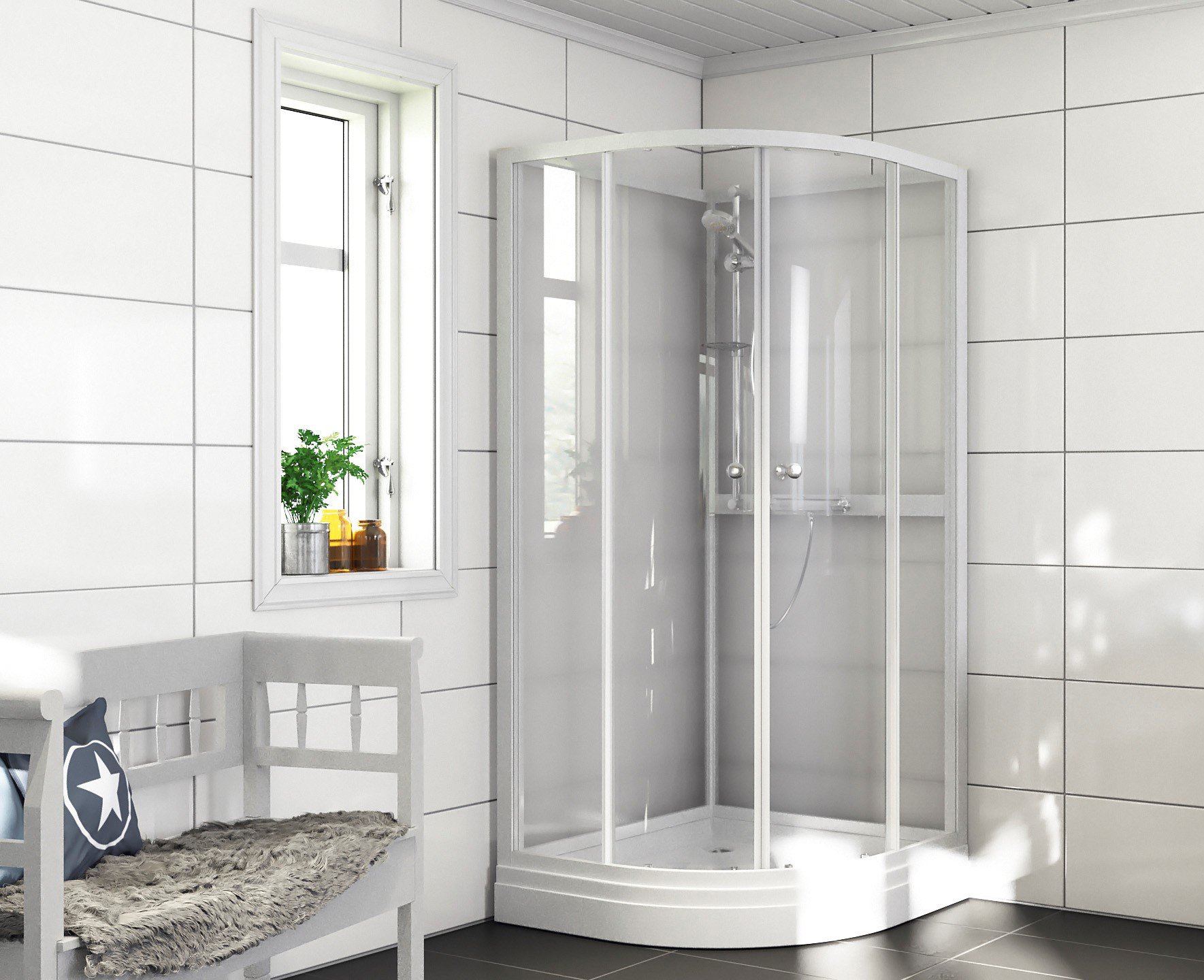 Alterna Dusjkabinett 70x90 () Alterna Dusjkabinett 70x90